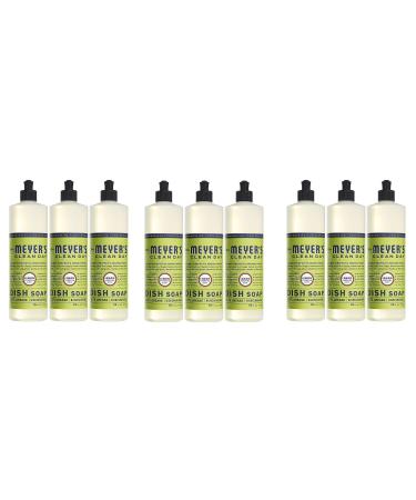MRS MEYERS Liquid Dish Soap Lemon Verbena 16 Fluid Ounce CSHQGf Pack of 9