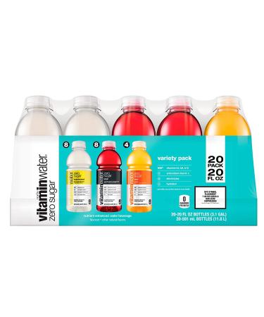 Glaceau Vitamin Water Zero Variety Pack - 20 Fl Oz Bottles (Pack of 20) - 400 Fluid Ounces - Buy Online on GoSupps.com