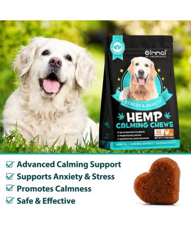 Calming Dog Treats for Anxiety - Calming Hemp Treats for Dog - Dog Anxiety Relief with Hemp Oil Natural Stress Relief During Firework Storm Separation - Chicken Flavor Chewing Treats - 60 Count - Buy Online on GoSupps.com