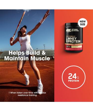 Optimum Nutrition Gold Standard 100% Whey Protein Powder Vanilla Ice Cream 0.68 Pound (Pack of 1) Vanilla Ice Cream 10.9 Ounce (Pack of 1) - Buy Online on GoSupps.com