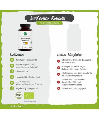 Organic Ginger Capsules - 180 Vegan Capsules | Additive-Free Ginger Powder | Made in Germany | Biocontor - Buy Online on GoSupps.com