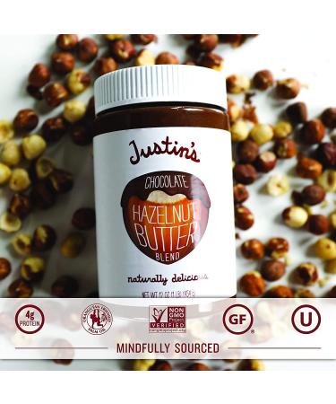 Justin's Chocolate Hazelnut and Almond Butter  Organic Cocoa  No Stir  Gluten-free  Responsibly Sourced  16 Ounce (Pack of 1) - Buy Online on GoSupps.com