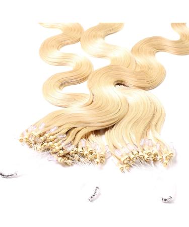 hair2heart Micro Ring Hair Extensions | 100% real Micro Loop human hair | Micro Beads Extension | wavy Hair| #9/0 Light Blonde | 0.5 grams per strand | 20 inch #9/0 20 Inch - Buy Online on GoSupps.com