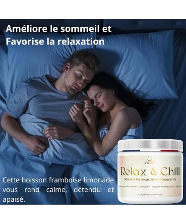 Relax & Chill Boisson Relaxation Anti-Stress/Ashwagandha KSM-66 L theanine Magnesium Bisglycinate & Vitamine D/Baisse Cortisol & Stress Am liore D tente et Qualit du Sommeil/Sans Cafeine ni Sucre - Buy Online on GoSupps.com