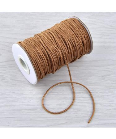 SAYAYA Braided Lift Shade Cord 1.8mm x 55 Yards with Wood Pendant - Brown | Ideal for Aluminum Blinds, Gardening, Plants, and Crafts - Buy Online on GoSupps.com