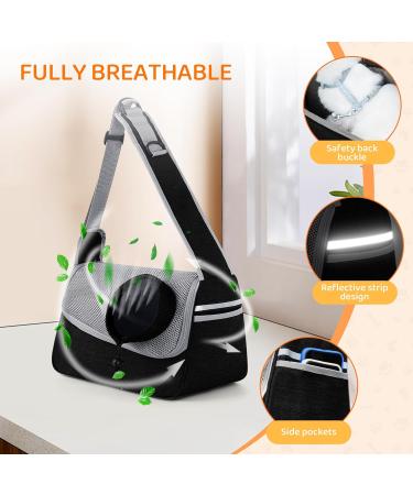 Flovippet Sling for Dogs & Cats | Breathable Carrier Bag for Small Dogs (Up to 5kg) | Outdoor Travel - Gray - Buy Online on GoSupps.com