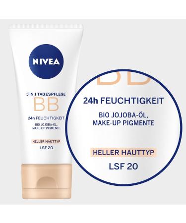 NIVEA Daily Essentials BB Cream 5-in-1 Beautifying Moisturiser Light 50ml - Pack of 1 - Buy Online on GoSupps.com