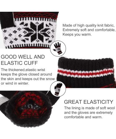 Gitua 2 Pairs Women's Touchscreen Winter Gloves | Windproof Knitted Mittens for Skiing Cycling Hiking - International Shipping Available - Buy Online on GoSupps.com