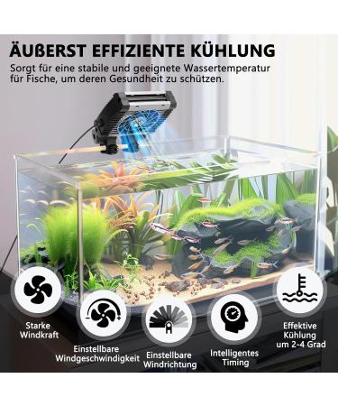 Fishkeeper Aquarium Cooler | Adjustable Quiet Fans for Freshwater Aquariums up to 30 cm | 1 Fan - 4W | Optimal Temperature Control - Buy Online on GoSupps.com
