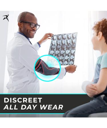 Rymora Elbow Brace Support Sleeve for Men and Women - XXL Slate Grey - Reduce Joint Pain - Ideal for Weightlifting & Weak Joints - Buy Online on GoSupps.com