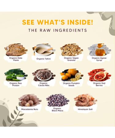 Yogi Superfoods Maca Protein Bars with Cacao - Raw Vegan Gluten-Free Superfood Snacks for Healthy Energy - 4 Bars 5oz - Buy Online on GoSupps.com