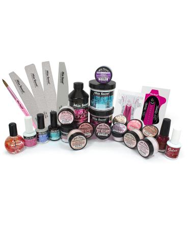 Mia Secret Professional Cover Acrylic Powders Nail Kit/Set For Beginner - Nail kit with everything - Kit de u as acrilicas completo mia secret - Kit de polvos acrilicos cover para u as de acrilico