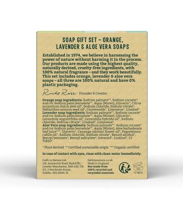Faith In Nature Natural Handmade Soap Gift Set Vegan & Cruelty Free No SLS or Parabens 3 x 100g Mutli 100 g (Pack of 3) - Buy Online on GoSupps.com