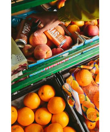 SYPS Peach Fizzy Water 0 Calories Sugar-Free Flavoured Sparkling Water 12 x 330ml Cans - Buy Online on GoSupps.com