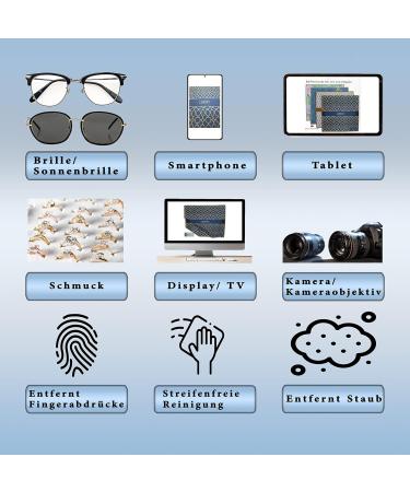 Belesi XXL Microfiber Cloth - Optician Quality Cleaning for Smartphones Tablets Glasses & More | 30x30cm Luxury Blue Display Cloth - Buy Online on GoSupps.com