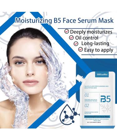Moisturizing B5 Face Serum Mask | Lightweight Oil Control & Hydrating Facial Serum | Salicylic Acid Skin Care - Buy Online on GoSupps.com