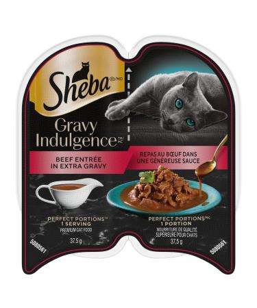 Sheba Gravy Indulgence Perfect Portions Adult Wet Cat Food Beef Entr e in Extra Gravy 75g Tray (24 Pack)