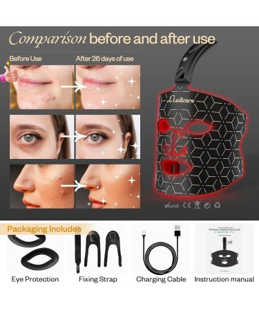 Upgraded Red Light Therapy Mask - Portable & Rechargeable Infrared 850 LED Face Mask for Skincare at Home & Travel | LMask Pro Max - Buy Online on GoSupps.com