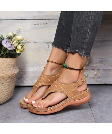 Dimleen Orthopedic Platform Sandals - Comfy Arch Support, Anti-Slip, Breathable (Black, Size 8) - Buy Online on GoSupps.com