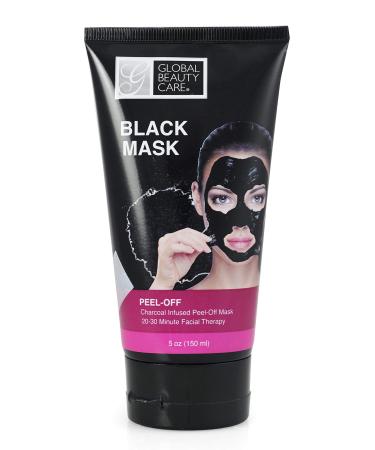 Global Beauty Care 5 oz 150 ml Black Peel-Off Mask: Charcoal Infused Peel-Off Mask
