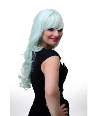 Buy WIG Me Up 285 T5507 - Women's Light Green Wig with Strong Curls & Smooth Pony | 65 cm Cosplay Hair - Buy Online on GoSupps.com