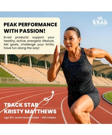 B.rad Real Rad Gummies | Creatine & Brain Boosters for Muscle Strength & Recovery, Cognitive Focus, Motivation, and Mood | 5-Gram Creatine Dose | Natural Fresh Lemon Flavor | 100 XL Gummies - Buy Online on GoSupps.com