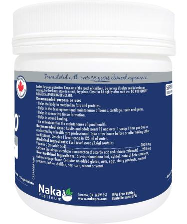 Naka Platinum PRO Buffered Vitamin C 2000 mg per each scoop 80 servings 400g Powder Bonus Size (300+100 Free) - Buy Online on GoSupps.com