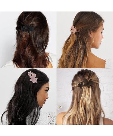 Hapdoo 4Pcs Butterfly Alligator Hair Clips - Medium French Curved Flat Duckbill for Women - Buy Online on GoSupps.com