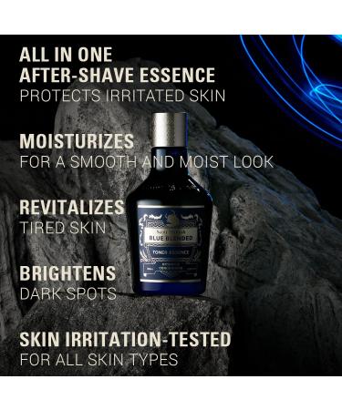 Blue Blended Toner Essence for Men | Hyaluronic Acid & Amino Acid Hydrating Face Toner - 6.09 fl. oz - All-in-One Aftershave & Vitality Restorer - Buy Online on GoSupps.com