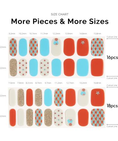 NAILOG Semi Cured Gel Nail Strips - 34 pcs Salon-Quality Nail Stickers for Long-Lasting Gel Finish - Buy Online on GoSupps.com