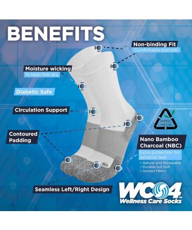 OrthoSleeve WC4 Diabetic & Neuropathy Socks: Non-Binding Wellness, Improve Circulation, Reduce Edema - Buy Online on GoSupps.com
