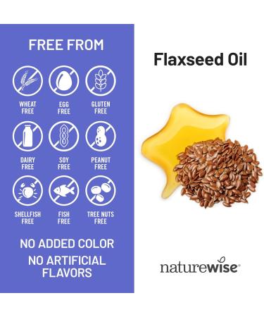 NatureWise Flaxseed Oil 1400 mg Fish Free High Potency Omega 3 with 812 mg ALA Dietary Supplement for Heart Health Support - Organic Cold Pressed Non-GMO - 120 Softgels 120-Day Supply  - Buy Online on GoSupps.com