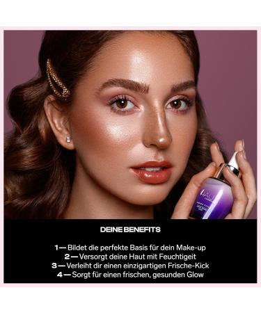 Hau Cosmetics Primer Makeup Base - Pore Refining Serum with Hyaluronic Acid Vegan Pearl Shine Elixir 30ml for Flawless Skin - Buy Online on GoSupps.com