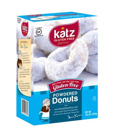 Katz Gluten Free Powdered Donuts | Dairy Free, Nut Free, Soy Free, Gluten Free | Kosher (3 Packs of 6 Donuts, 10.5 Ounce Each) 10.5 Ounce (Pack of 3)