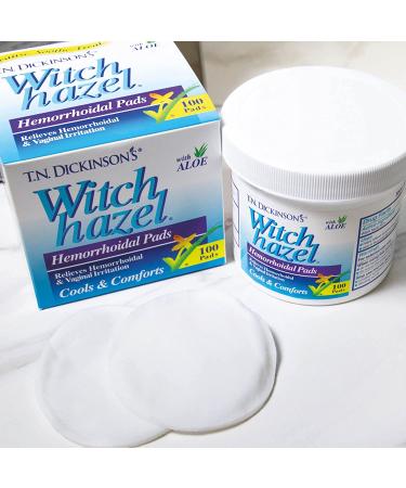 T.N. Dickinson's Hemorrhoidal Pads - Witch Hazel with Aloe - Clear - 100 Count - Buy Online on GoSupps.com