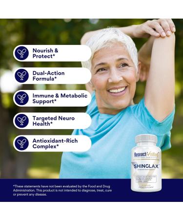 Research Verified Shinglax - Lemon Balm Proteolytic Enzymes Mushroom Complex Vitamin B Complex Oregano Zinc - GMO Free Made in USA - 60 Capsules (Pack of 3) 60 Count (Pack of 3) - Buy Online on GoSupps.com