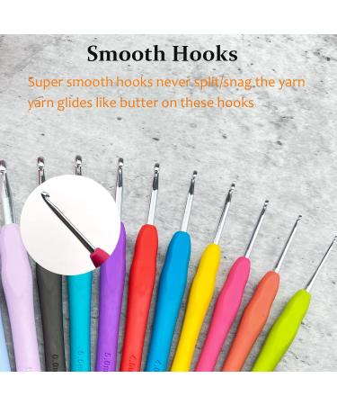 Mdoker Size H/8 Ergonomic Crochet Hook - Extra Long with Soft Handles for Arthritic Hands - Comfortable and Easy to Use for Beginners and Experienced Crocheters - Buy Online on GoSupps.com