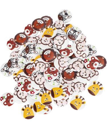 20mm Wooden Cartoon Animal Buttons - Perfect for Children's Clothing & Home Decor | Eco-Friendly Sewing Accessories - Buy Online on GoSupps.com