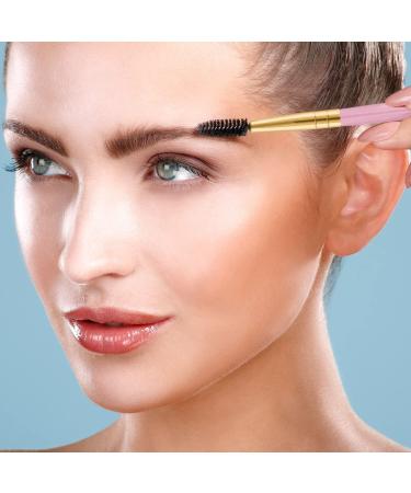 Frienda 3 Pack Eyebrow Brush & Spoolie Set - Double Handle Angled Brush and Comb for Brow Powders, Waxes, Gels - Pink - Buy Online on GoSupps.com
