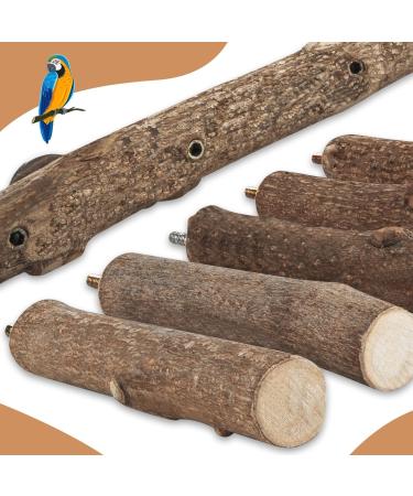 12.2 Inch Parrot Wood Stand for Cage - Natural Perch for Small to Medium Parrots and Birds - Buy Online on GoSupps.com
