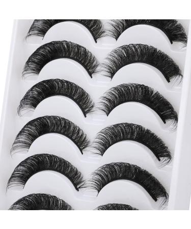 Kiromiro 16mm False Wispy Faux Mink D Curl Lashes - Fluffy Natural Human Silk Russian Strips - Buy Online on GoSupps.com