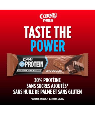 Corny Protein - Chocolate Protein Bars 30% Protein 0% Added Sugars Pack of 18x50g Taste the Power - Buy Online on GoSupps.com