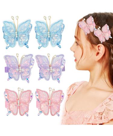 Girls Hair Clips Cute Butterfly Hair Clips Non-Slip Girls Hair Accessories Kids Barrettes