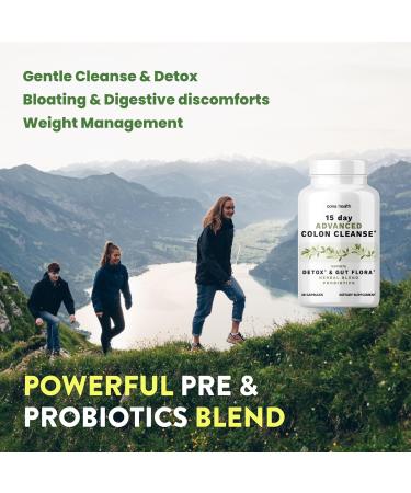 15 Day Advanced Colon Cleanse Probiotics & Natural Herbs Supports Detox & Gut Flora for Women & Men with Cascara Sagrada Psyllium Husk & Senna Leaf 30 Capsules 1-2 Daily | 15 Day Cleanse - Buy Online on GoSupps.com