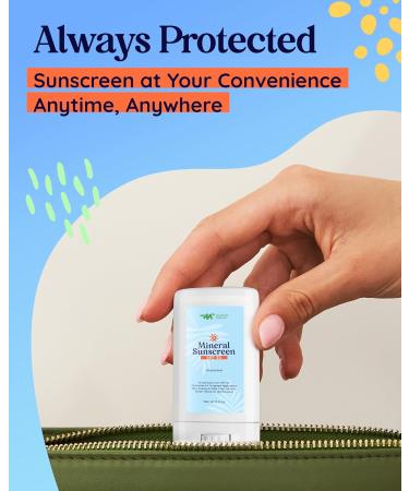 Natural Sunscreen Stick SPF 30 | Broad Spectrum Mineral Sunblock for Face & Sensitive Skin | Zinc Oxide 18% | Travel Size - Buy Online on GoSupps.com