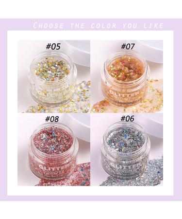 Vibrant Body Glitter Gel 40ml - Chunky Glitter & Sequins for Hair Face & Body - Perfect for Festivals & Makeup - Buy Online on GoSupps.com