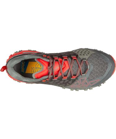 La Sportiva Women's Bushido II Trail Running Shoe 7.5-8 | Carbon/Hibiscus - Buy Online on GoSupps.com
