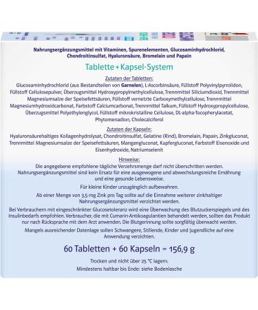 Double Heart System Glucosamine 1200 Duo with Vitamin C - Supports Cartilage Function - 60 Capsules & 60 Tablets - International Shipping Available - Buy Online on GoSupps.com