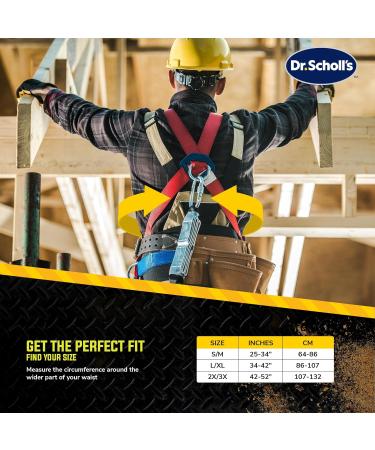 Dr. Scholl's Heavy-Duty Back Support Brace | Customized Relief for Back Pain | Professional Targeted Support (L/XL) - International Shipping Available - Buy Online on GoSupps.com