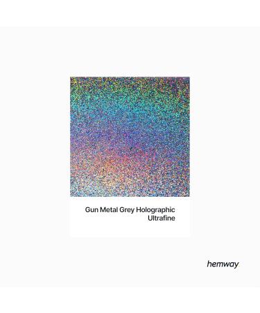 Hemway Biodegradable Eco Body Glitter - Cosmetic Safe Gun Metal Holographic - 100g Fine Grade 1/128 | Eco-Friendly Cosmetic Glitter - Buy Online on GoSupps.com